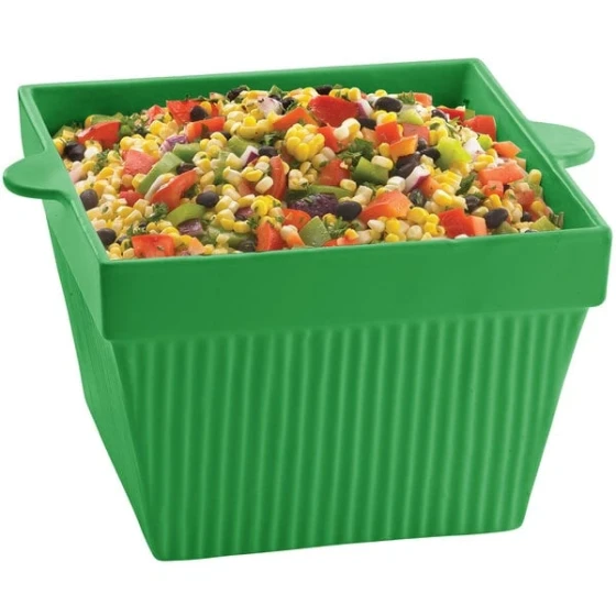 TableCraft CW1490GN 6.5 Qt. Green Cast Aluminum Square Bowl