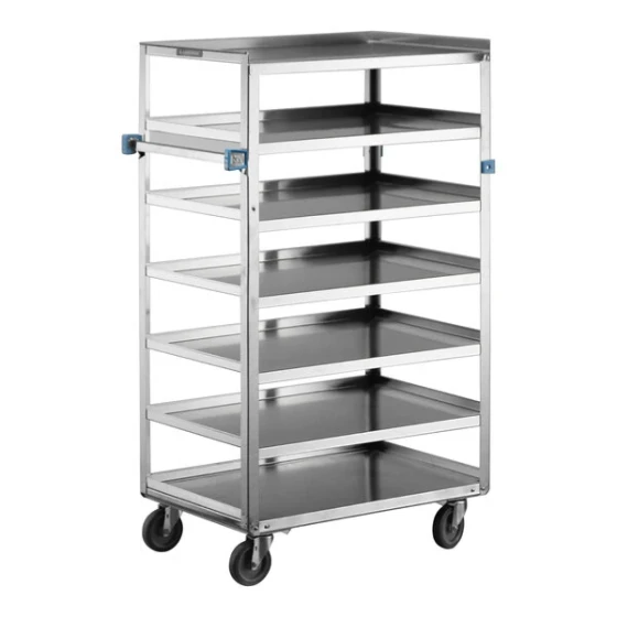 Lakeside 438 Stainless Steel Economy Tray Cart - 7 Tray Capacity