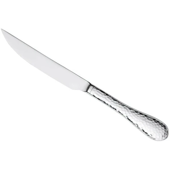 Reserve by Libbey Tessellate 9 5/8" 18/10 Stainless Steel Extra Heavy Weight Hollow-Handle Steak Knife - 12/Case