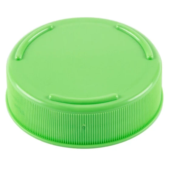 TableCraft 53FCAPLGN Solid Light Green End Cap for Inverted or Squeeze Bottles with a 53 mm Opening - 12/Pack