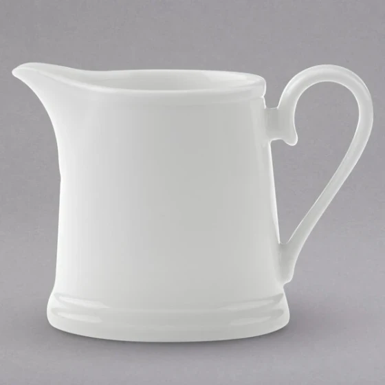 Villeroy & Boch 16-3272-0780 Stella Hotel 8.5 oz. White Bone Porcelain Creamer - 6/Case