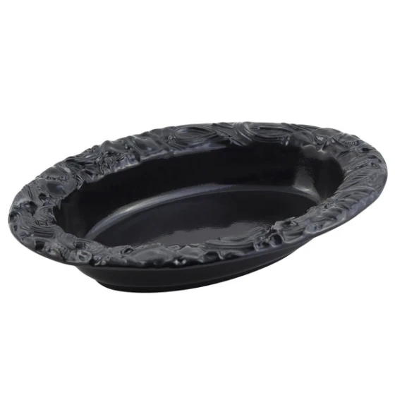 Bon Chef 5502BLK 10 Qt. Black Sandstone Finish Cast Aluminum Pasta Bowl
