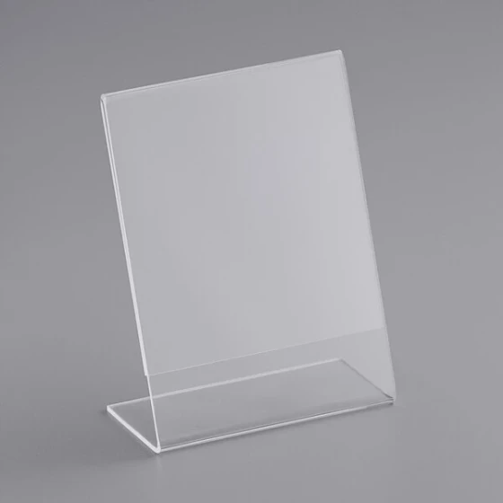 Deflecto 3" x 4" Clear Mini Tabletop Sign Holder 20006 - 10/Pack