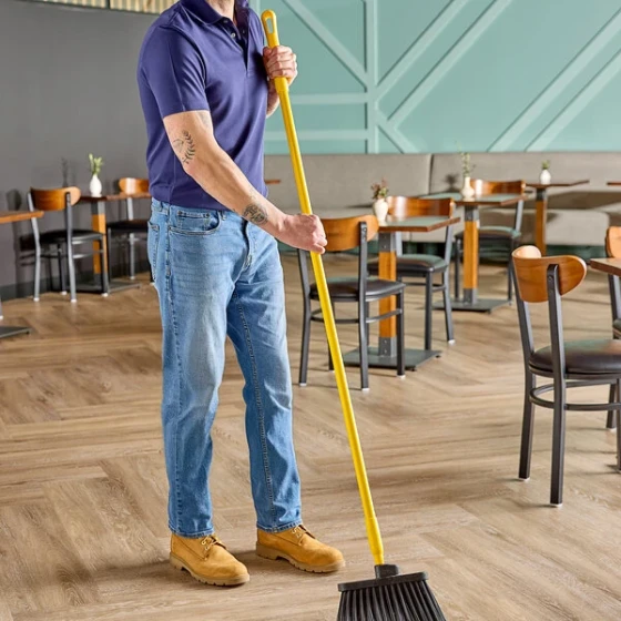Carlisle Sparta 40225EC04 60" Yellow Threaded Fiberglass Broom / Squeegee Handle