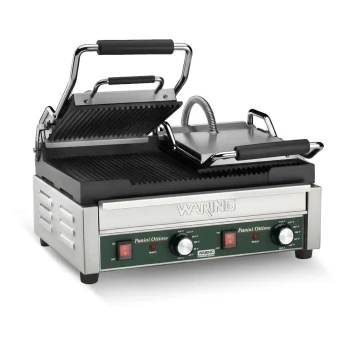 Waring, Double Panini Grill, Electric, 3200 W, Countertop, Cast Iron Surface