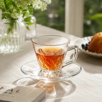 Toyo Sasaki Rain Istikan Tea Glass & Saucer Set 100 ml (12 Pieces)