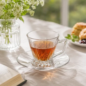 Toyo Sasaki River Istikan Tea Glass & Saucer Set 100 ml (12 Pieces)