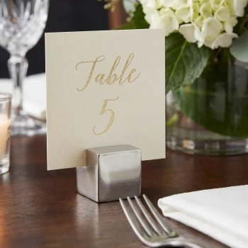 Vague Stainless Steel Card Holder 2.5 x H2.5 cm