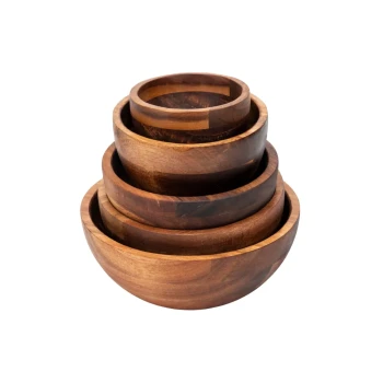 Vague Acacia Wooden Salad Bowl