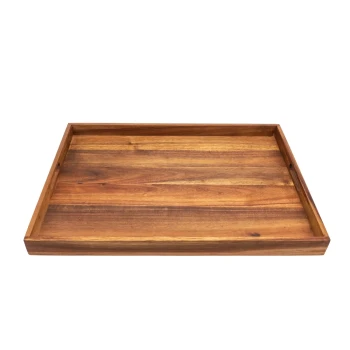 Vague Acacia Wooden Rectangular Tray with Handles 64 x 46 x 5 cm