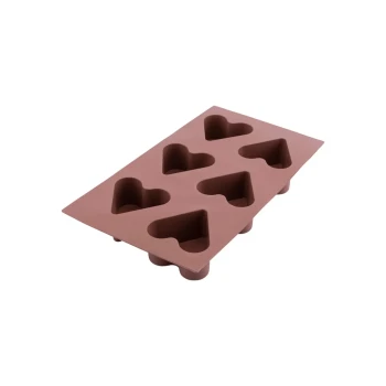 Silicolife 6-Hole Heart Shape Muffin & Cookie Silicone Mold - Assorted Color