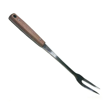 Vague Stainless Steel Meat Fork with Sapele Wood Handle