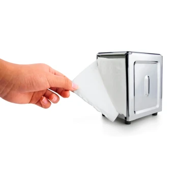 Vague Stainless Steel Silver Napkin Dispenser 3.9" x 4.8" x 5.5"