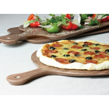 Vague Melamine Wooden Round Serving Board 19”