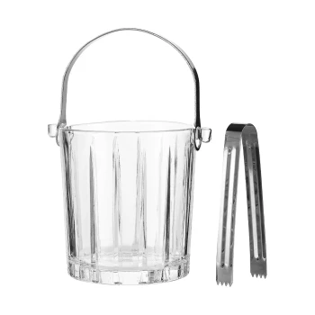 Deli Glass Ice Bucket 980 ml with SS Tong