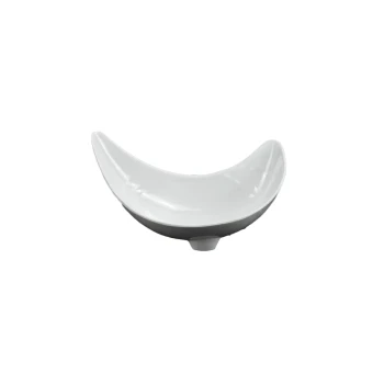 Vague Melamine White Moon Plate