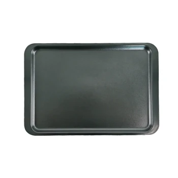Vague Black Melamine Rectangular Tray