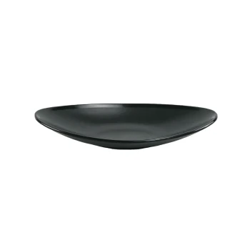 Vague Black Melamine Oval Bowl