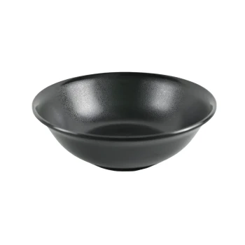 Vague Black Melamine Bowl