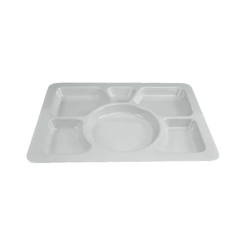 Vague Melamine White Serving Tray 16”