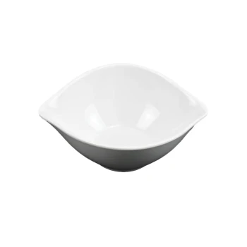 Vague Melamine White Oval Bowl