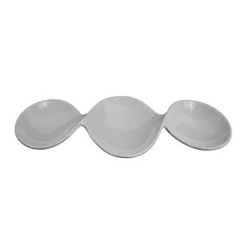 Vague Melamine White Serving Tray 16”