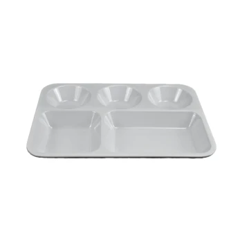 Vague Melamine White Serving Tray 13.25”