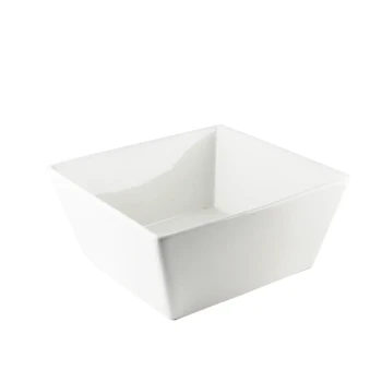 Porceletta Ivory Porcelain Square Salad Bowl 12"