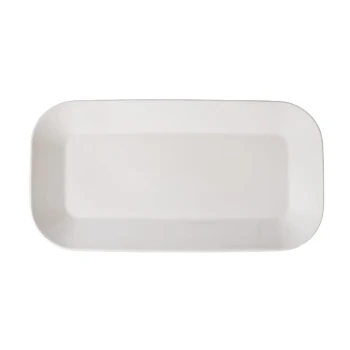 Porceletta Ivory Porcelain Sleek Edge Rectangular Platter 45.8 x 23.5 cm