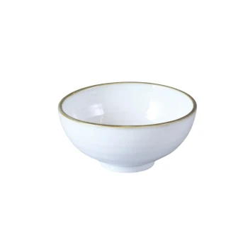 Porceletta Terra Reactive Glaze Porcelain Footed Bowl