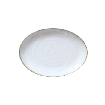 Porceletta Terra Reactive Glaze Porcelain Oval Plate