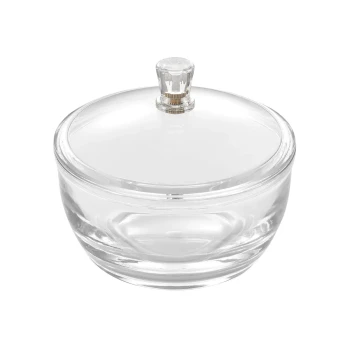 Vague Acrylic Round Bowl with Lid 10 cm