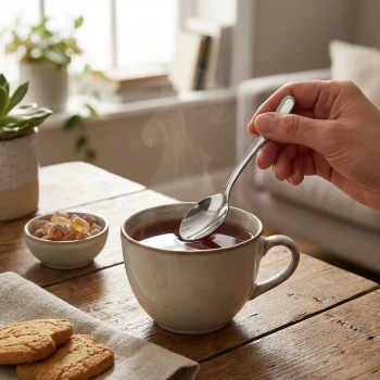 Vague Opera Stainless Steel Tea Spoon 13.9 cm - 6 Pcs Set