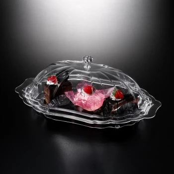 Vague Acrylic Oval Tray 40 x 26.5 cm