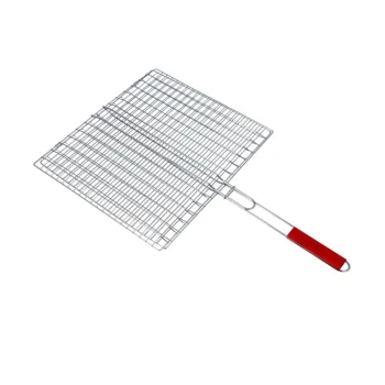 Vague Barbeque Grill with Wooden Handle 45 x 80 cm