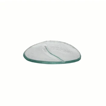 Vague Green Triangle Leaf Glass Plate 10 x 7 cm