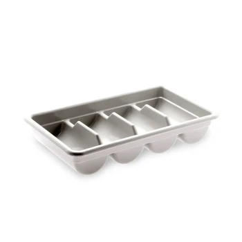 Polyethylene 4 Compartment Cutlery Box For 24 Pieces 51.5 cm x 29 cm x 9.5 cm