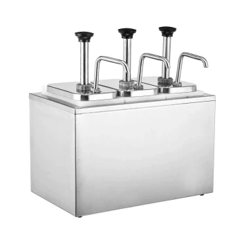 Vague Stainless Steel Triple Condiment Dispenser 3L + 3L + 3L