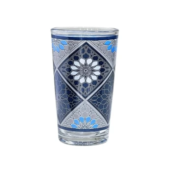 Vague Moroccan Royal Blue Floral 6 Pcs Tea Glass Set 120 ml