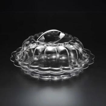 Vague Acrylic Cake Serving Platter Set