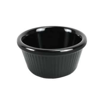 Vague Black Textured Melamine Ramekin