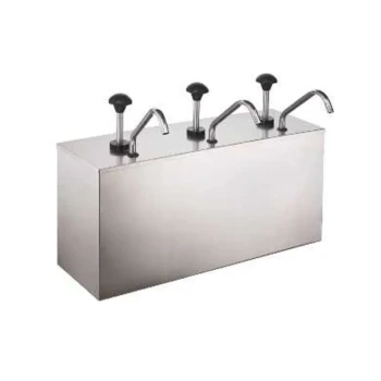 Vague Triple Stainless Steel Condiment Dispenser 3 Liter