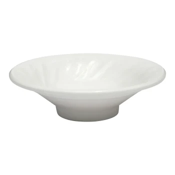Vague White Melamine Round Bowl 13 cm