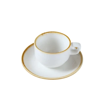 Porceletta Ivory Mocha Coffee Cup & Saucer 80 ml