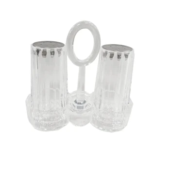 Transparent Glass Condiment Bottle Set