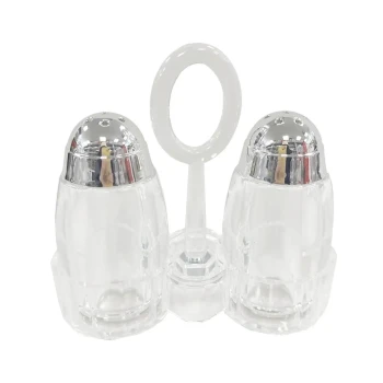 Transparent Glass Condiment Bottle Set