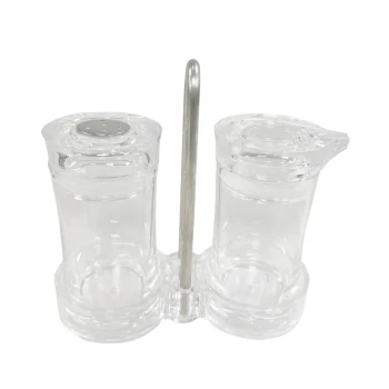 Transparent Acrylic Condiment Set 14.2 cm x 6.4 cm x 4 cm