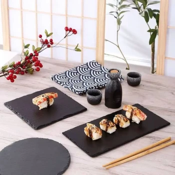 Vague Square Slate Board Coaster