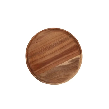 Vague Round Acacia Wooden Tray