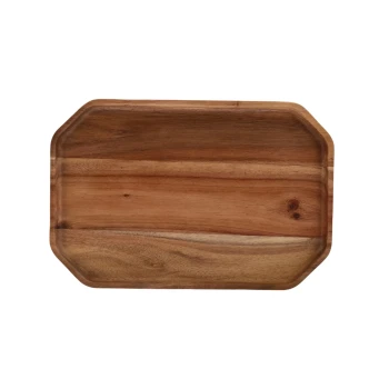 Vague Rectangular Acacia Wooden Serving Tray 30 cm x 20 cm